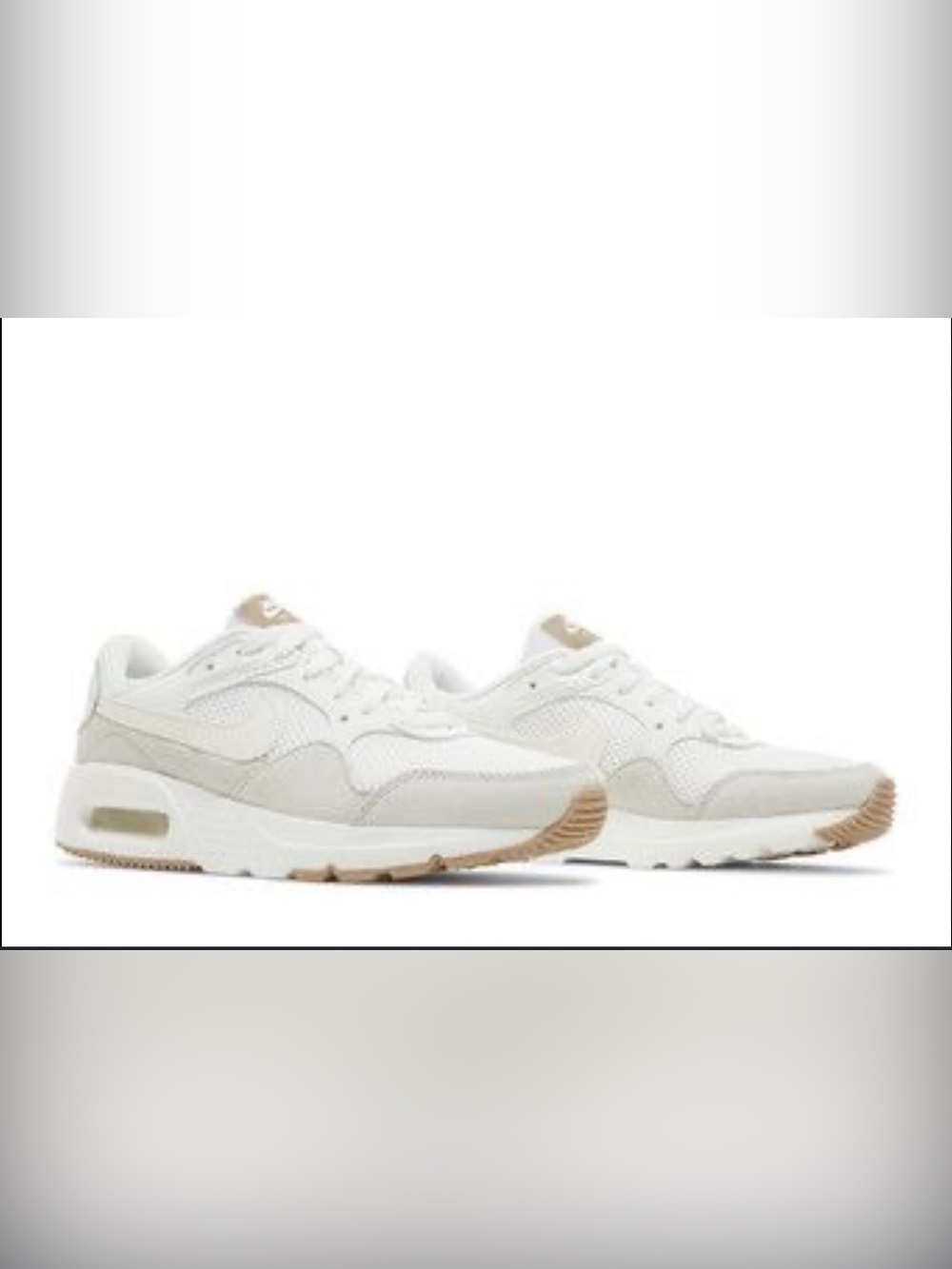 Nike Women’s White and Tan Low-Top Sneakers